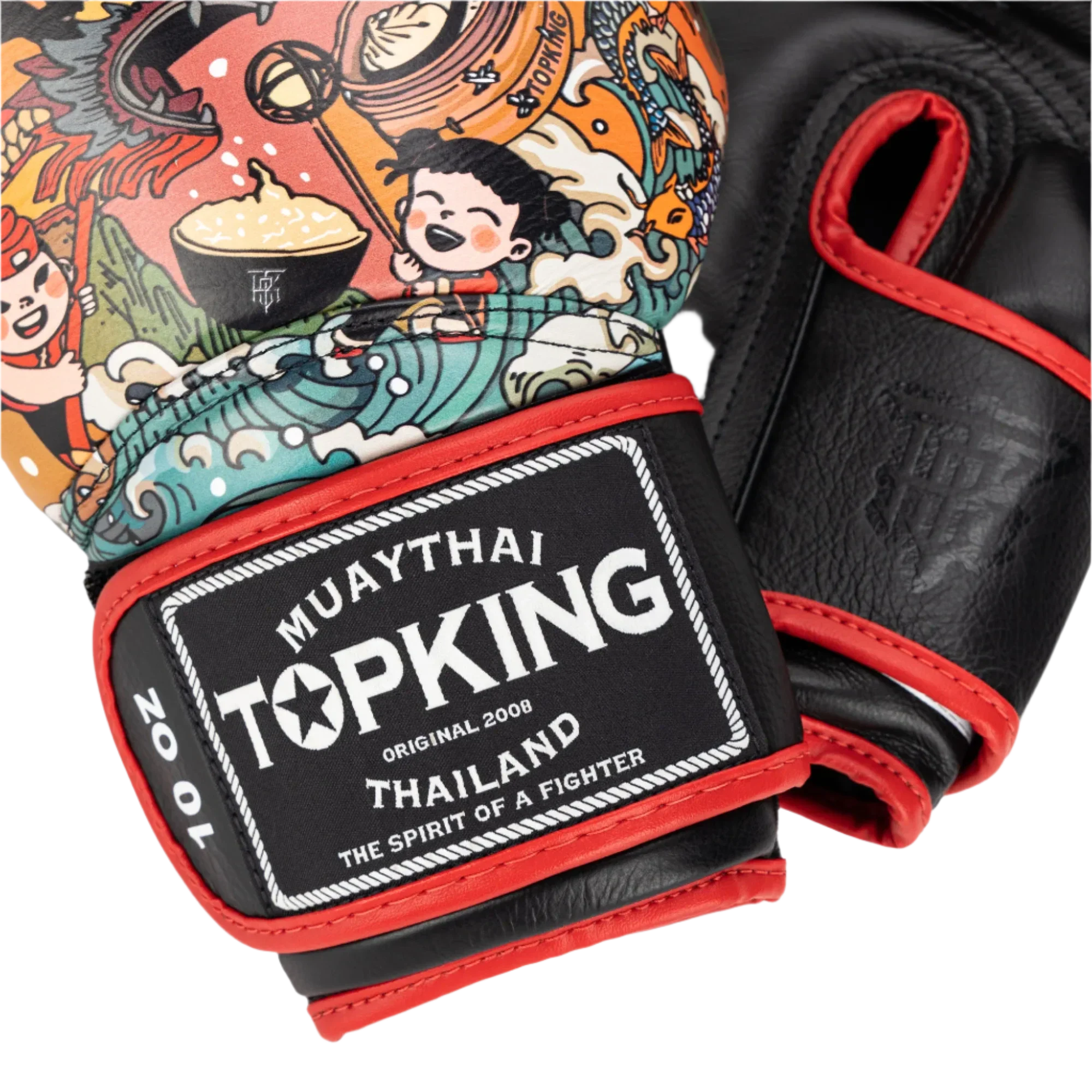 Top King Chinese Culture Red & Black Gloves - Image 4