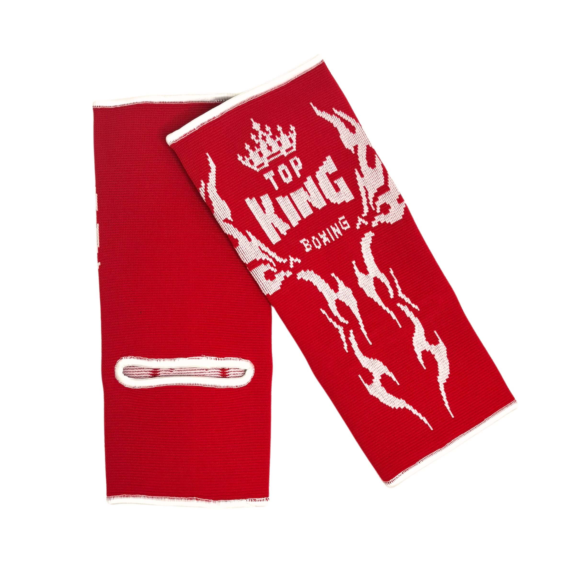 Top King Red Ankle Guards (Retro Logo)