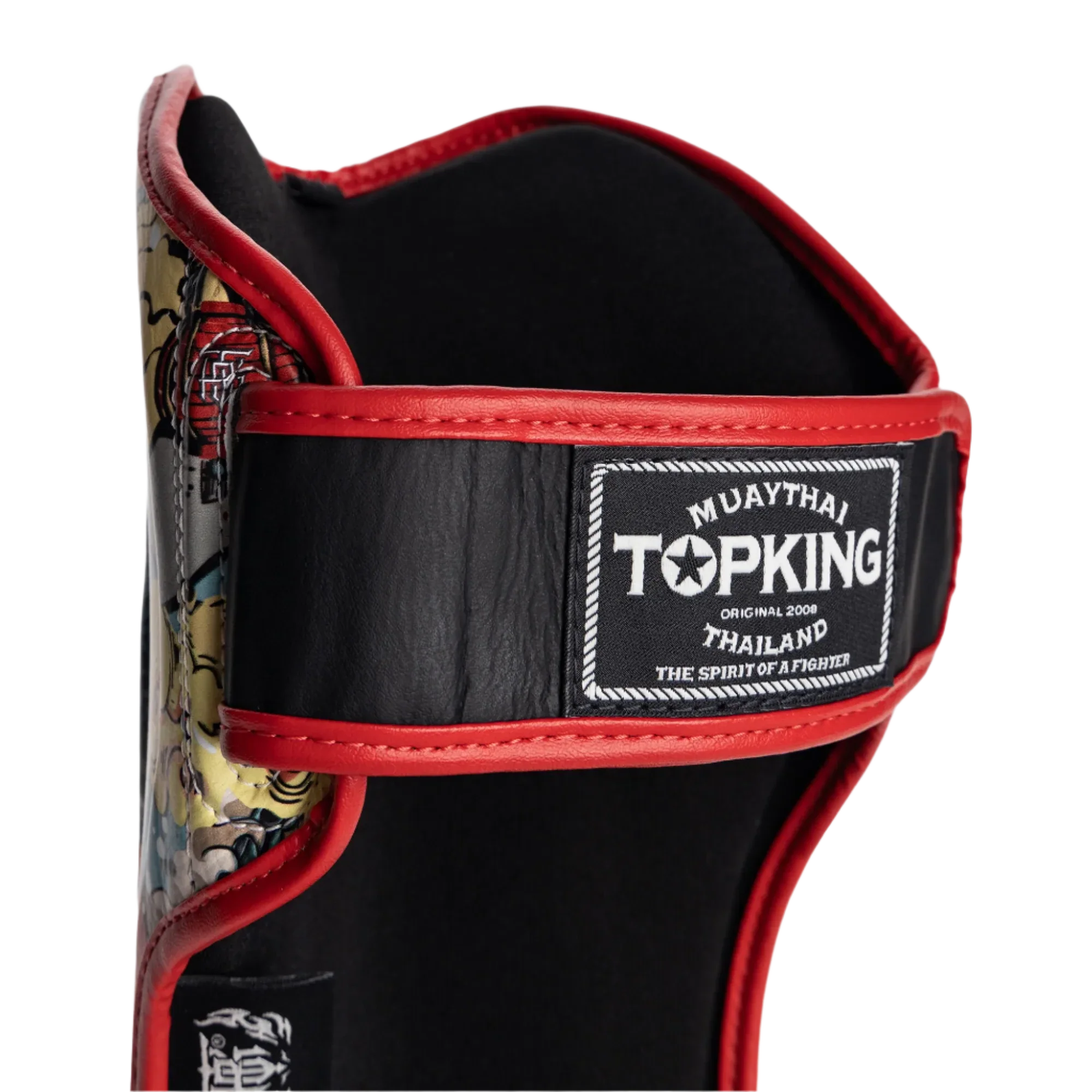 Top King Shin Guards Chinese Culture Red - Image 4