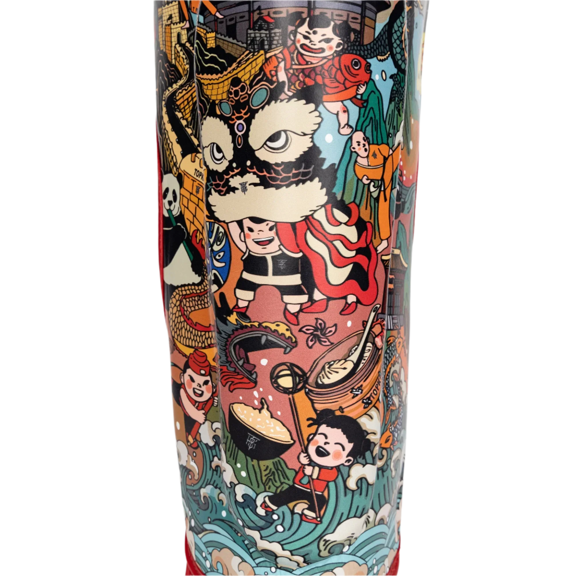 Top King Shin Guards Chinese Culture Red - Image 5