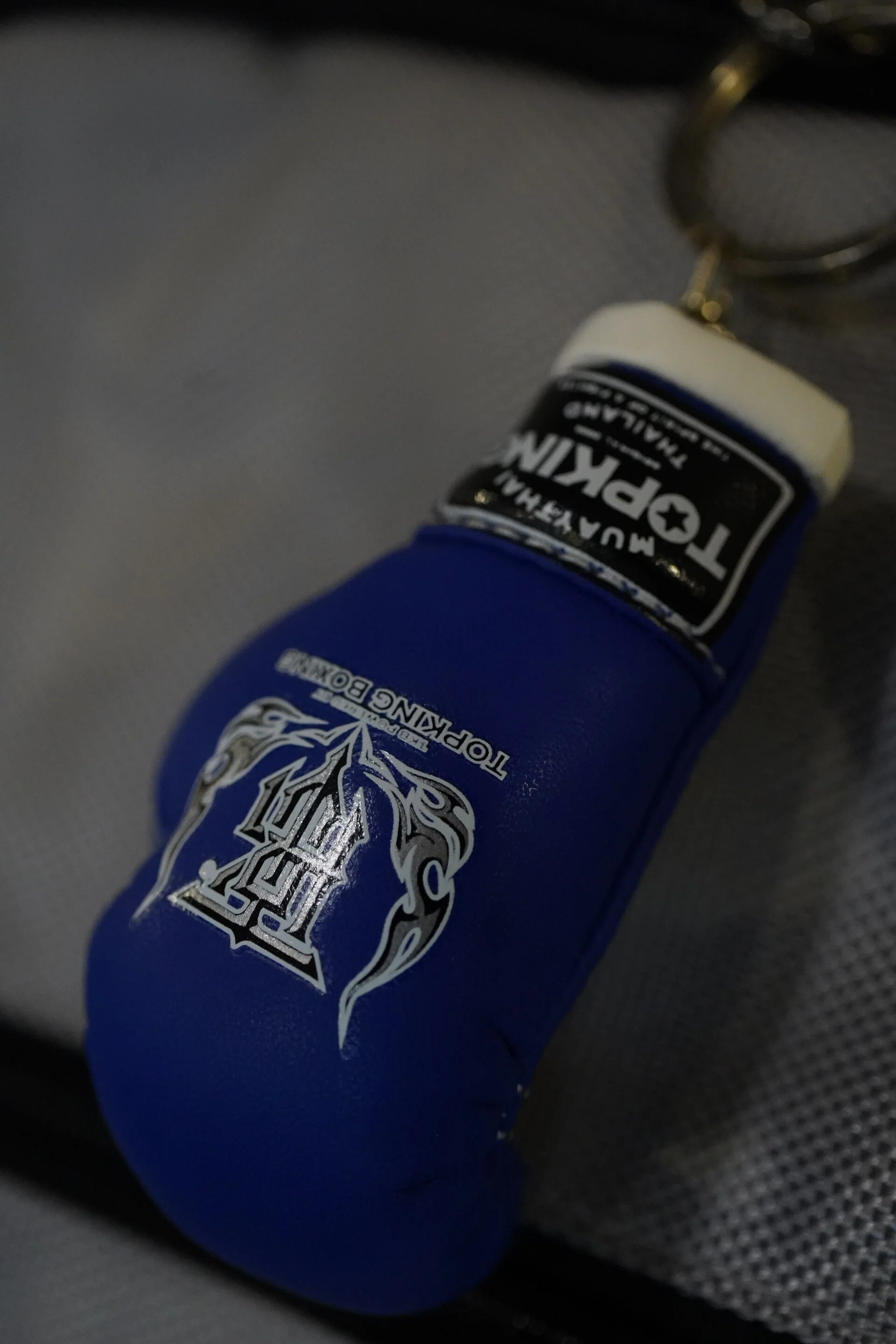 Boxing Glove Keyring in Blue - Image 4