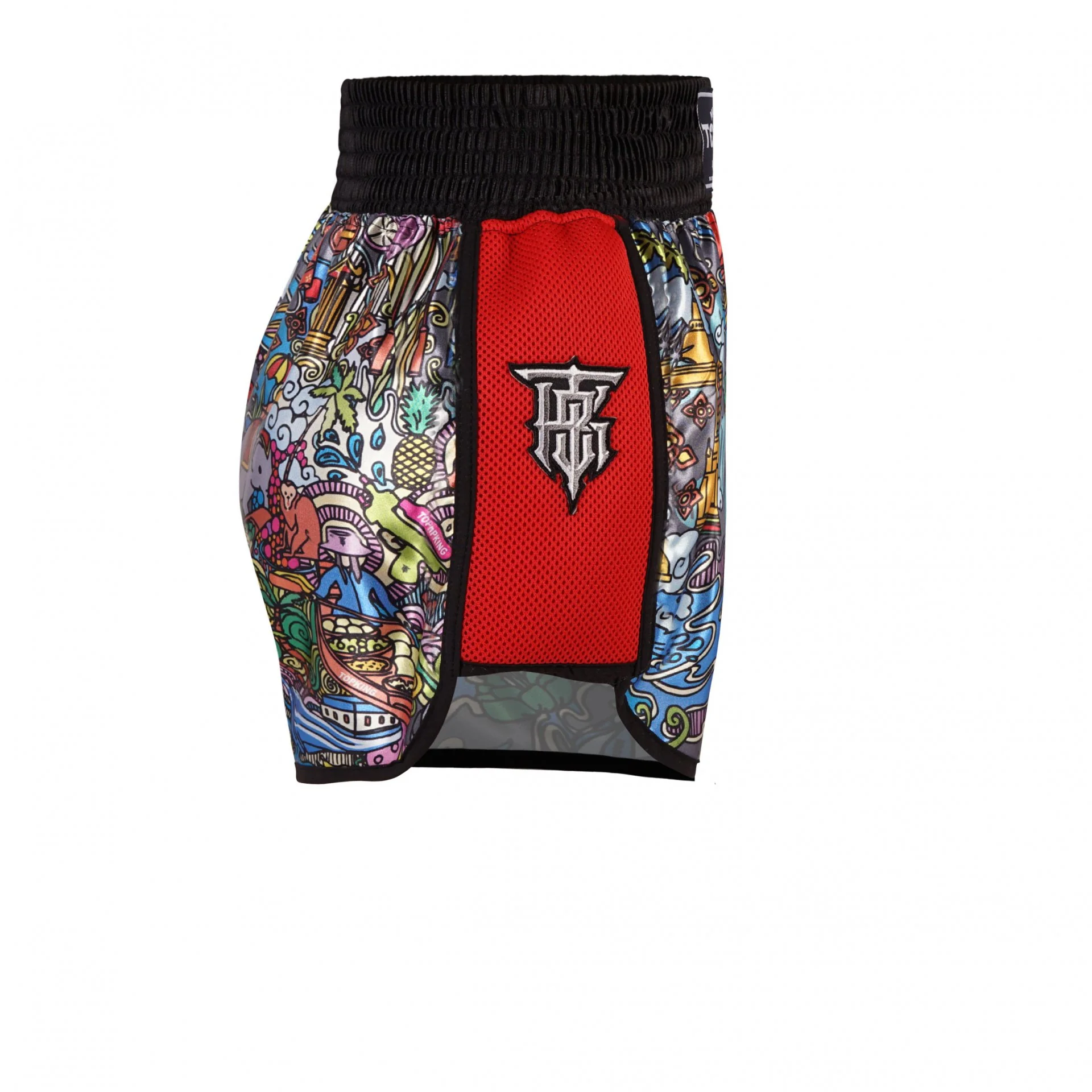 Top King THAI CULTURE Muay Thai Shorts | Red - Image 4